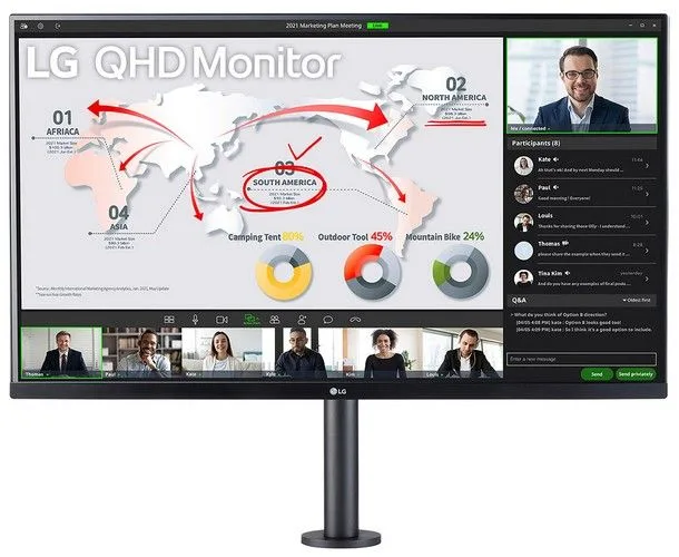LG 32QP880-B 32" Ergo QHD IPS Monitor with USB Type-C